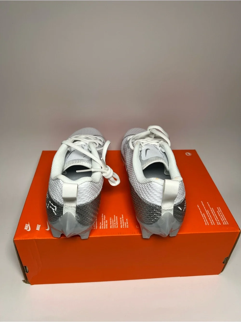 Nike Vapor Edge Speed 360 2 Football Cleats DA5455-102 White Chrome Mens Size 8